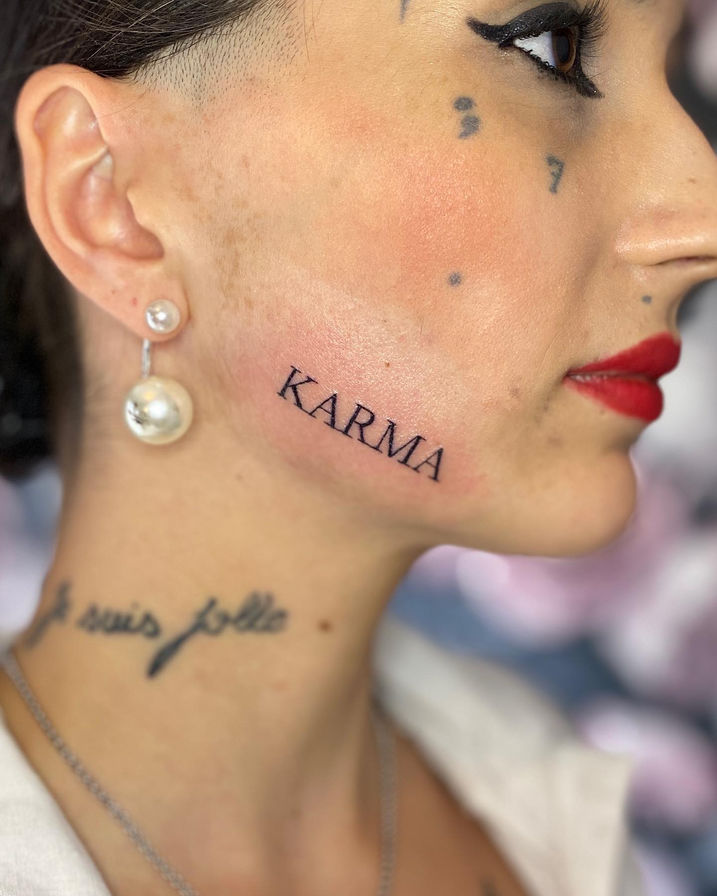 Let the world know and show that you believe that karma is a bitch. Women who are in their twenties tend to go for this cool and bold (pretty straightforward) tattoo design.