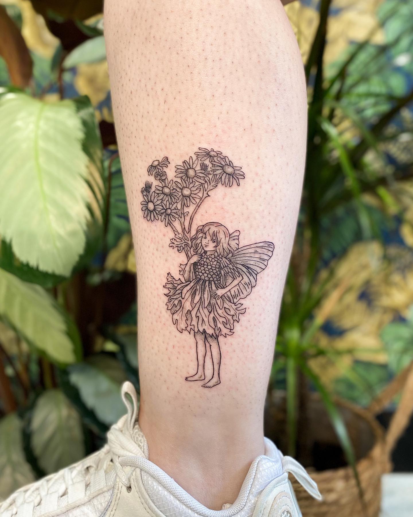 Everyone loves fairies. If you are looking for a cute dotwork tattoo design and believe in magic, a fairy can be a great choice for it.
