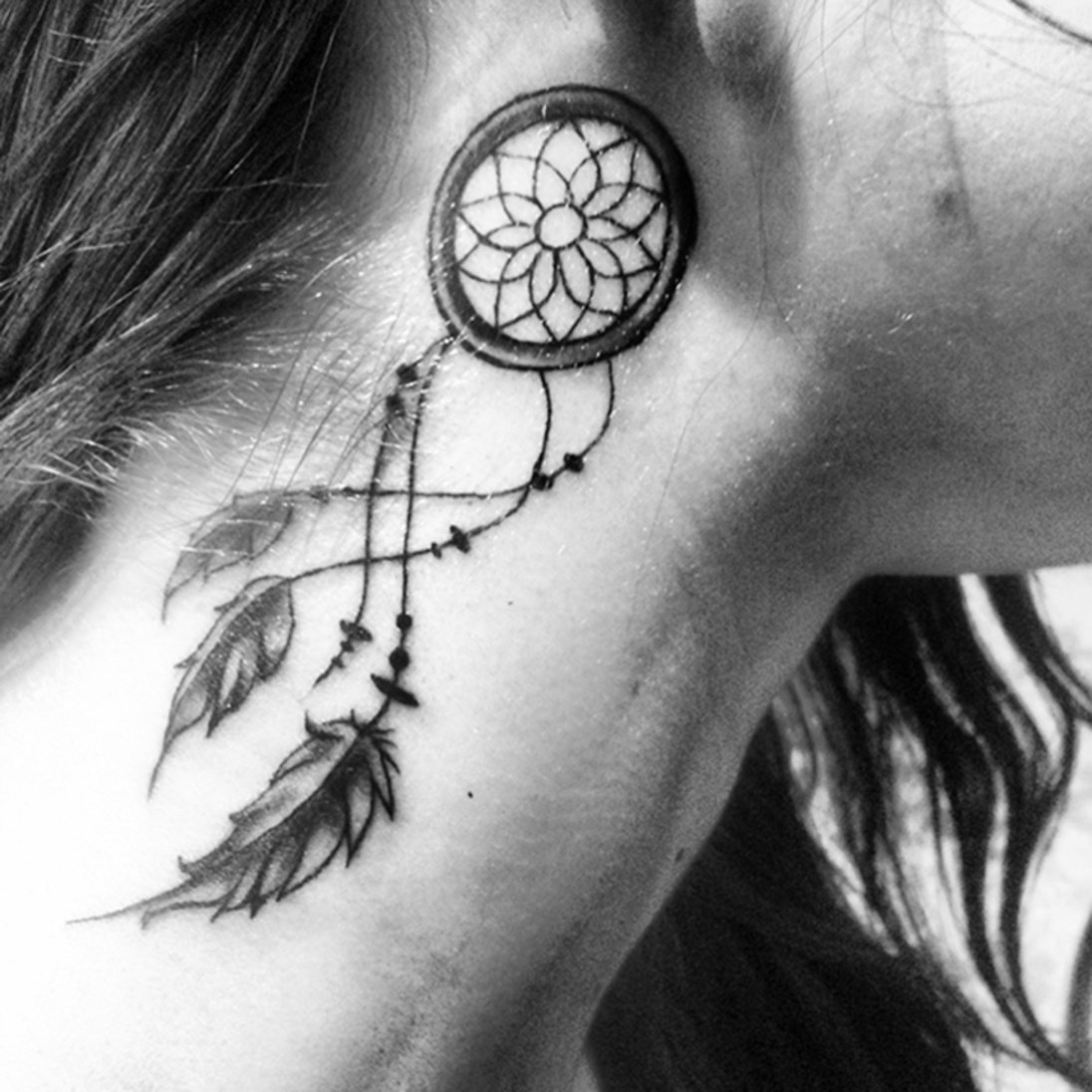 Whether or not you believe in the power of these tattoos, there's no denying how cool they look. If you're looking for something different than the usual, then this dream catcher tattoo might be a great option for you.