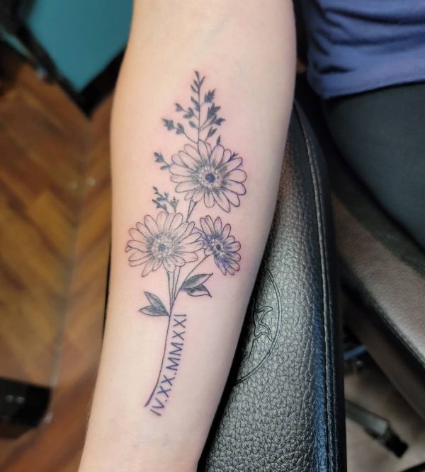 April Birth Flower Tattoos: 30+ Daisy & Sweet Pea Ideas - Tattoo Inspo Hub